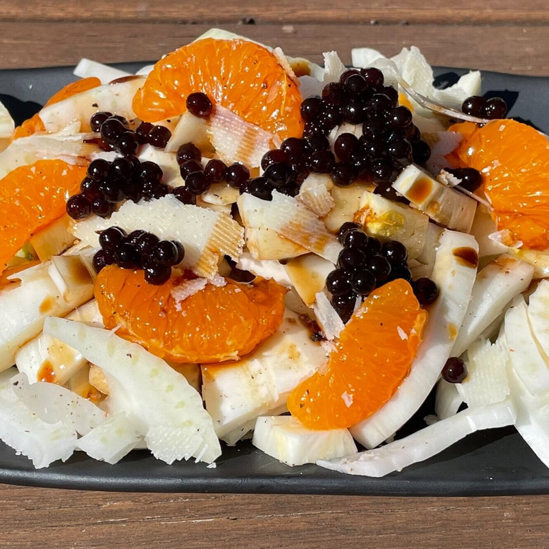 Fennel and Mandarin Salad with Sticky Balsamic Pearls