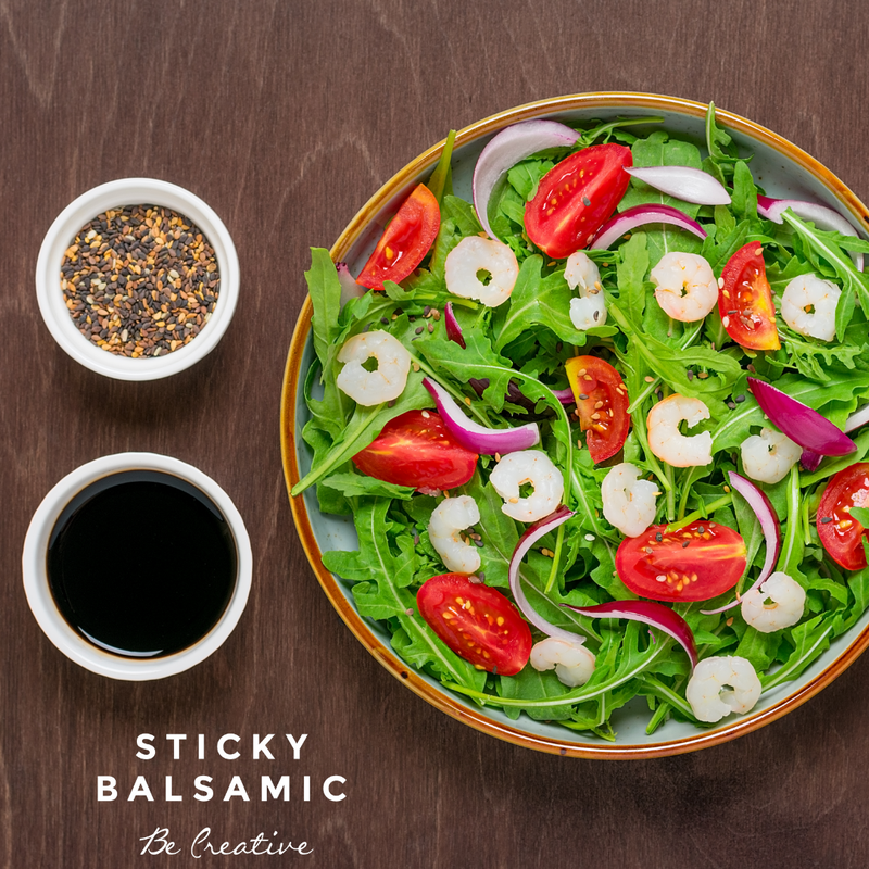 Prawn and Rocket Salad with Sticky Balsamic
