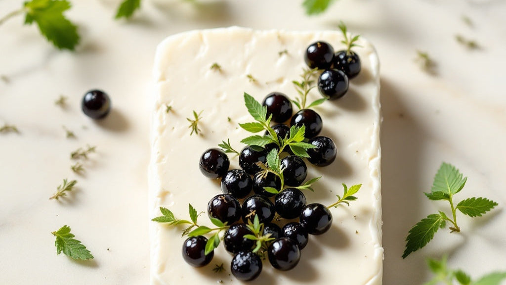 Sticky Balsamic Pearls and Goat's cheese