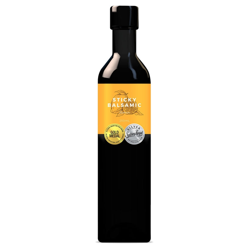 Sticky Balsamic Lemon 250ml bottle with a white background