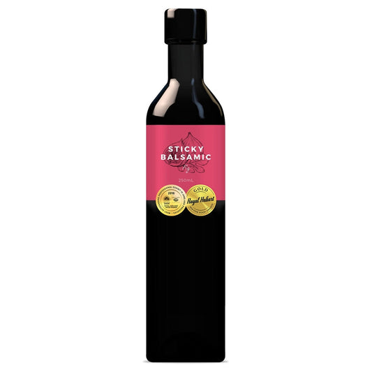 Sticky Balsamic Premium Fig 250ml bottle on a white background