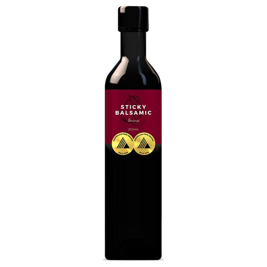 Sticky Balsamic Premium Quince 250ml bottle with a white background