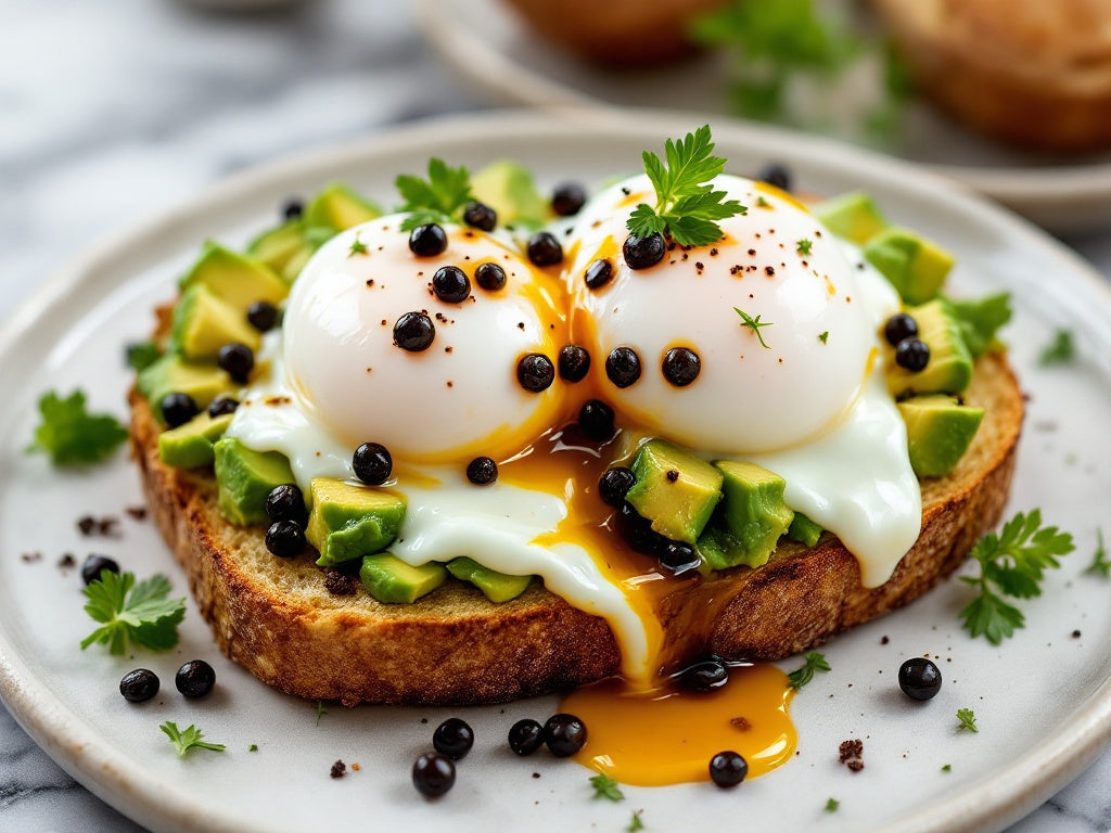 5-Minute Gourmet Eggs Benedict with Balsamic Pearls