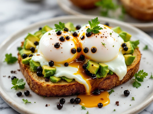 5-Minute Gourmet Eggs Benedict with Balsamic Pearls