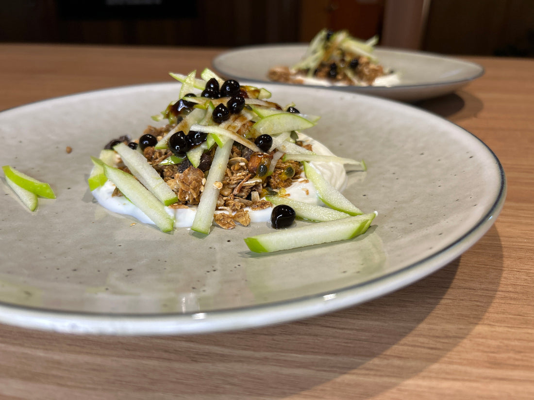Granola / Muesli with Sticky Balsamic Pearls