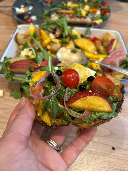 Mango & Peach Bruschetta