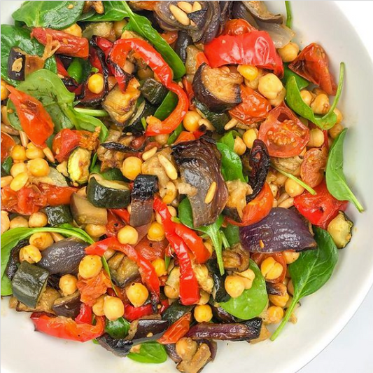 Roasted Vegetable and Chickpea Salad