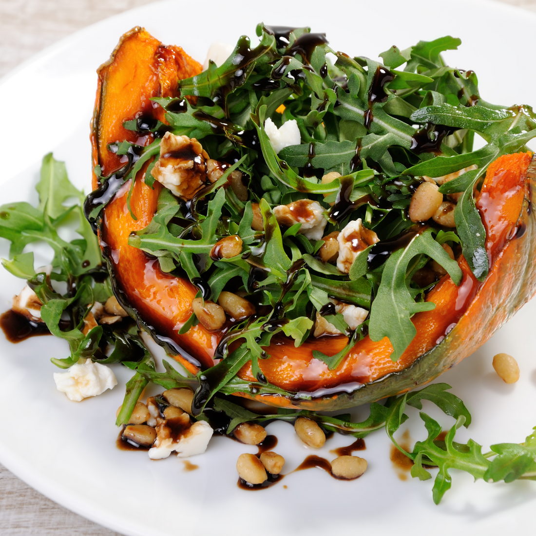 Roast Pumpkin Salad & Sticky Balsamic Garlic