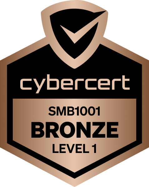 Sticky Balsamic is Bronze Certified with CyberCert. Bronze logo showing the certification