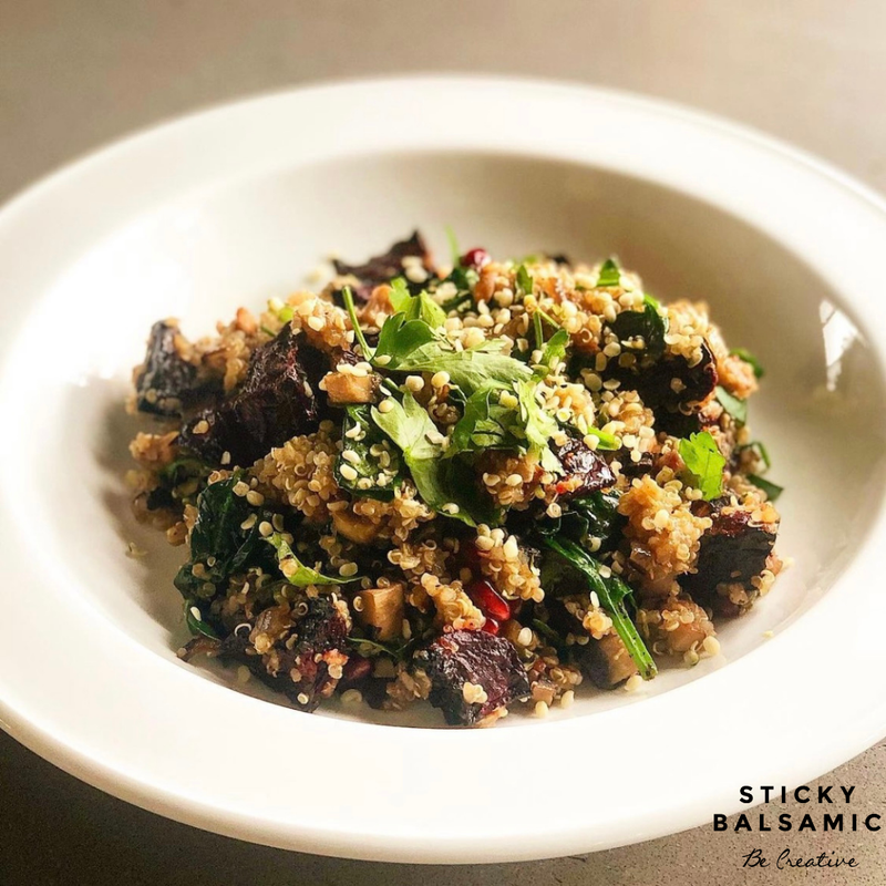 Quinoa with Rosted Beetroot and Sticky Balsamic