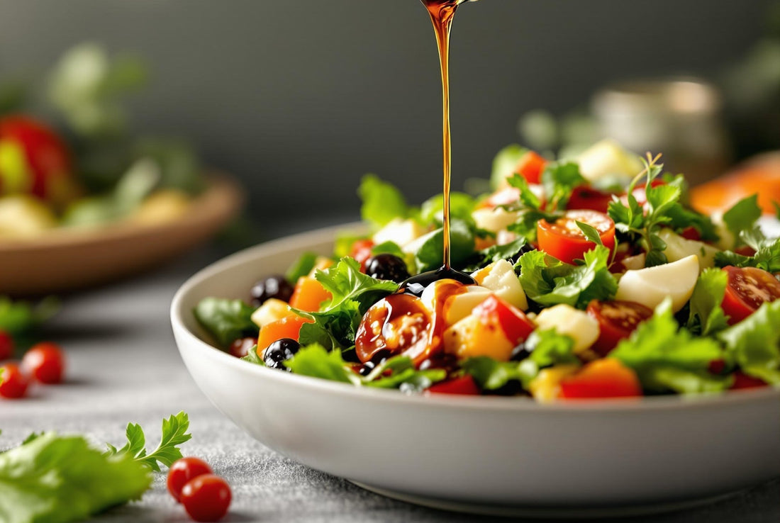 Is balsamic vinegar good for you - healthy fresh ingredients with balsamic vinegar showcasing nutritional benefits and wellness properties