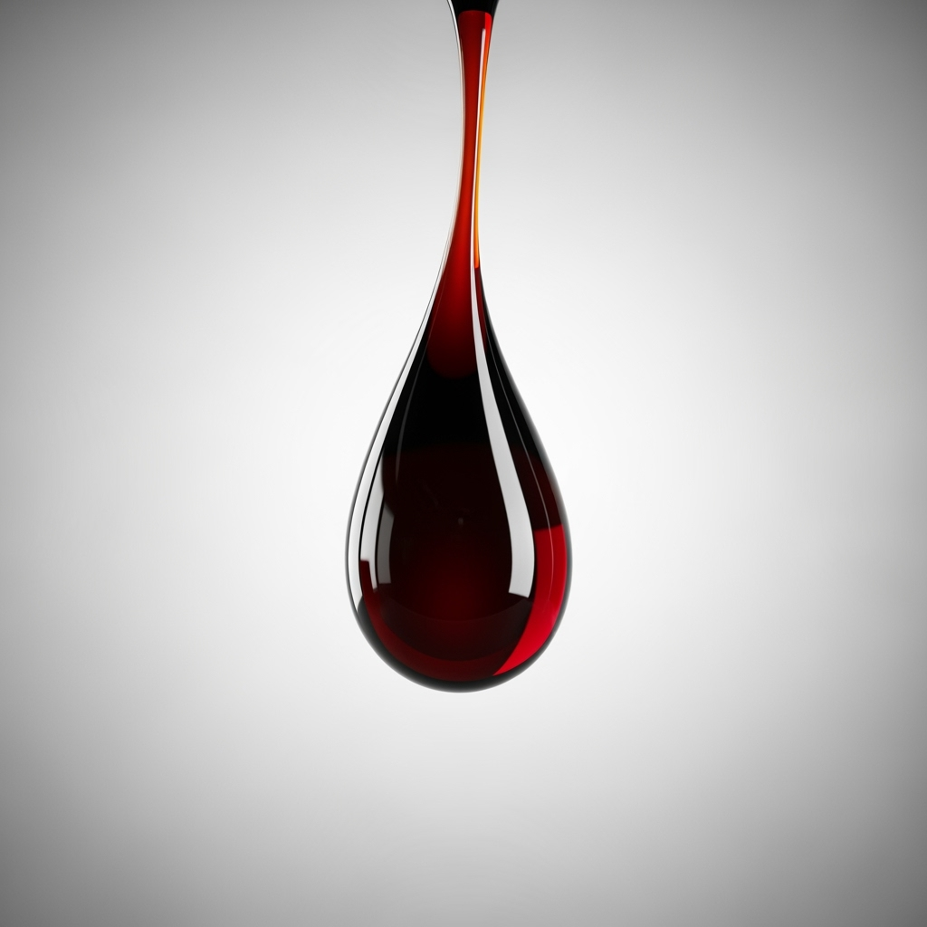Single drop of healthy balsamic vinegar falling through air showing rich antioxidant color and premium quality texture for health benefits article