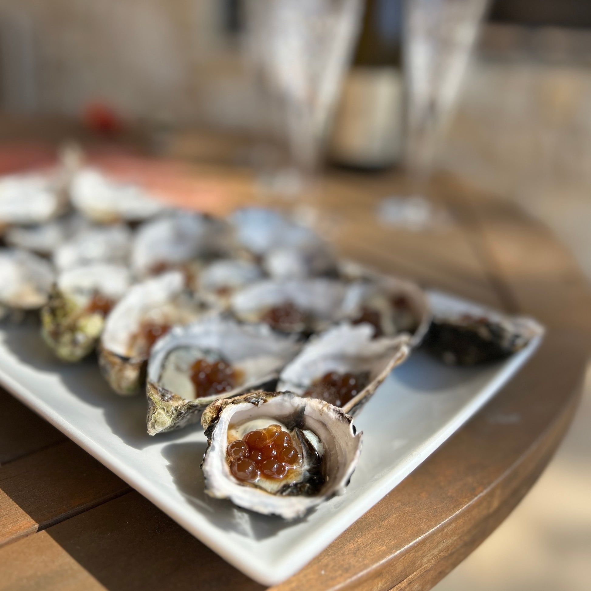 oysters and Sticky Balsamic Premium Pomegranate Pearl