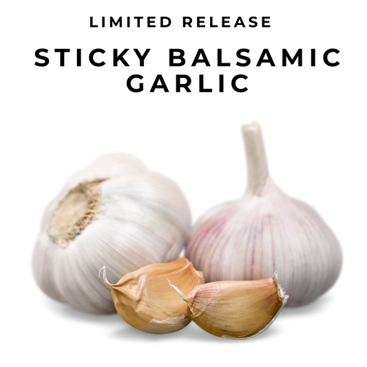 Garlic cloves and heads visually indicating that this is for Sticky Balsamic Garlic.
